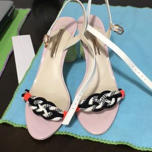 Sophia Webster pastel pink and green sandals